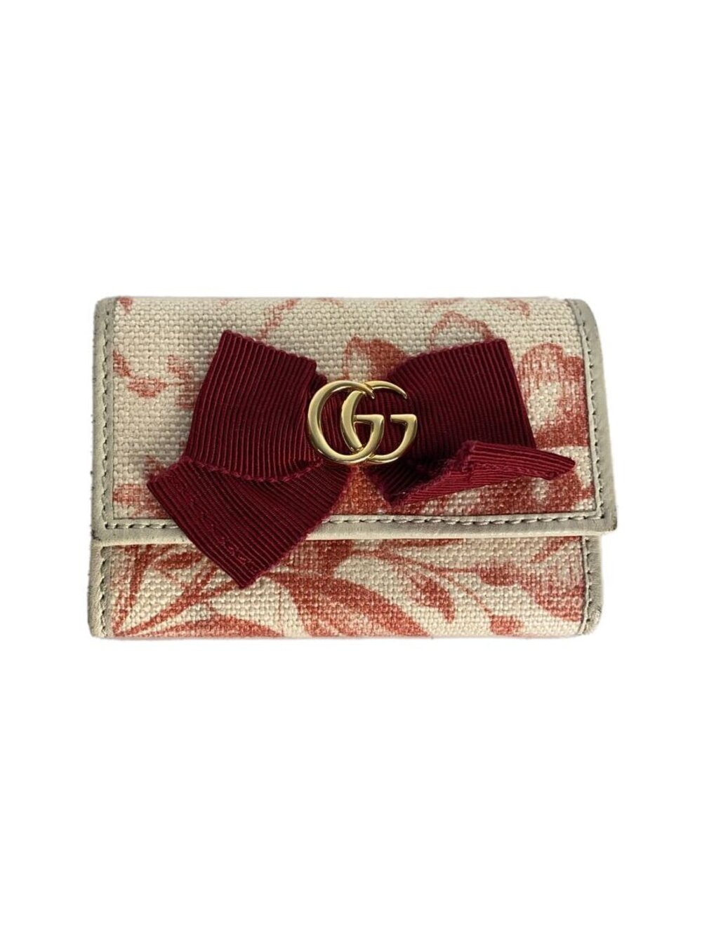 Gucci Key Case Wallet Herbarium Beige Cream
